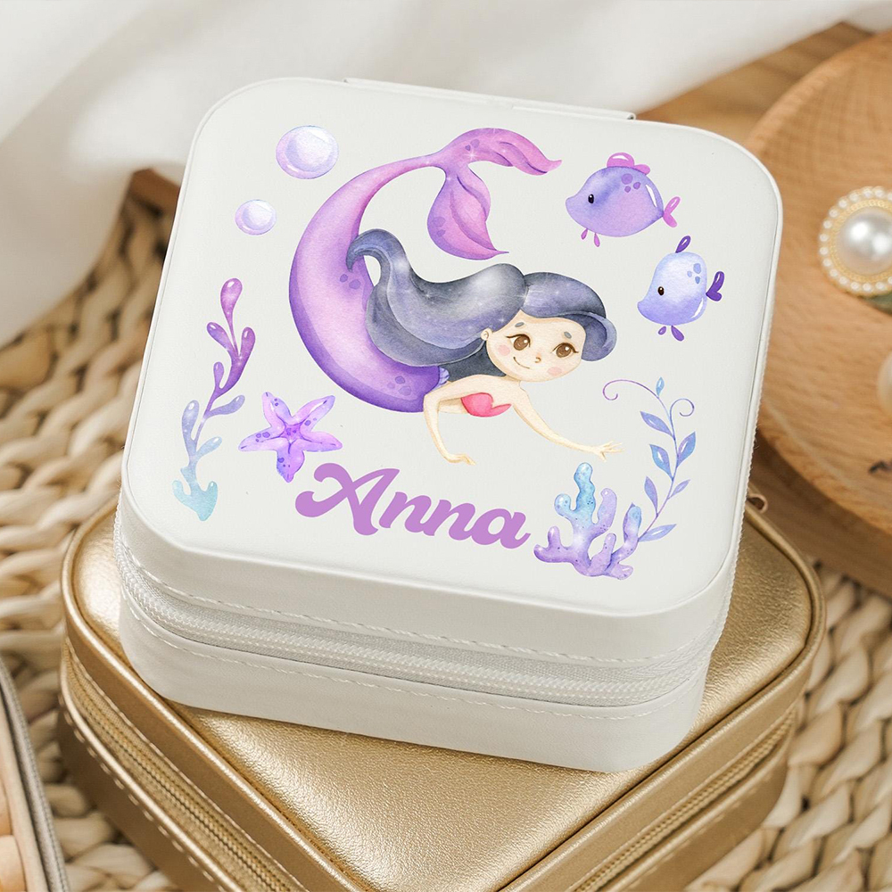 Personalized Cute Mermaid Jewelry Box for Little Girl | CWToy156