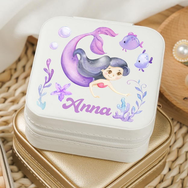 Personalized Cute Mermaid Jewelry Box for Little Girl | CWToy156