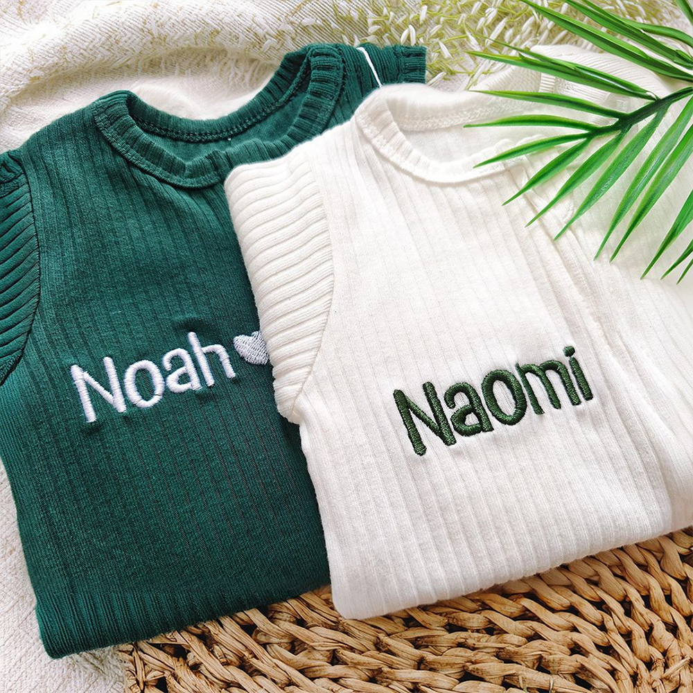 Personalized Embroidered Baby Announcement Outfit | CWBaby314