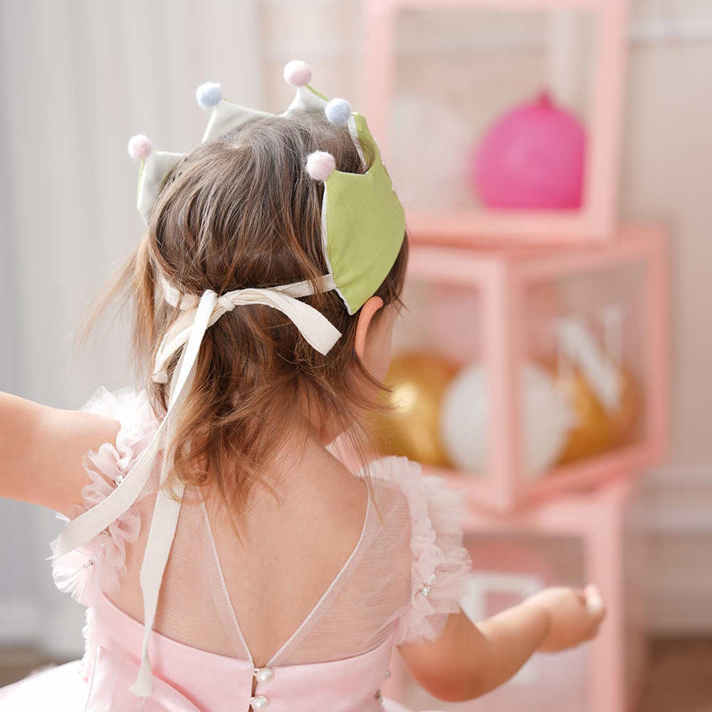 Personalized Hand Embroidered Baby Birthday Party Crown | CWBaby321