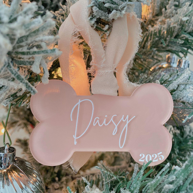 Personalized Pet Acrylic Christmas Bone Ornaments | MCGift184