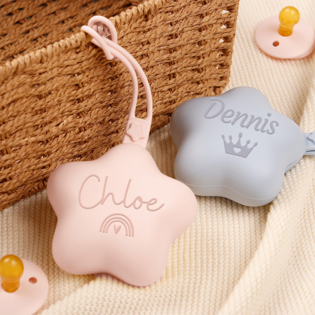 Personalized Baby Silicone Pacifier Storage Pouch | CWBaby331