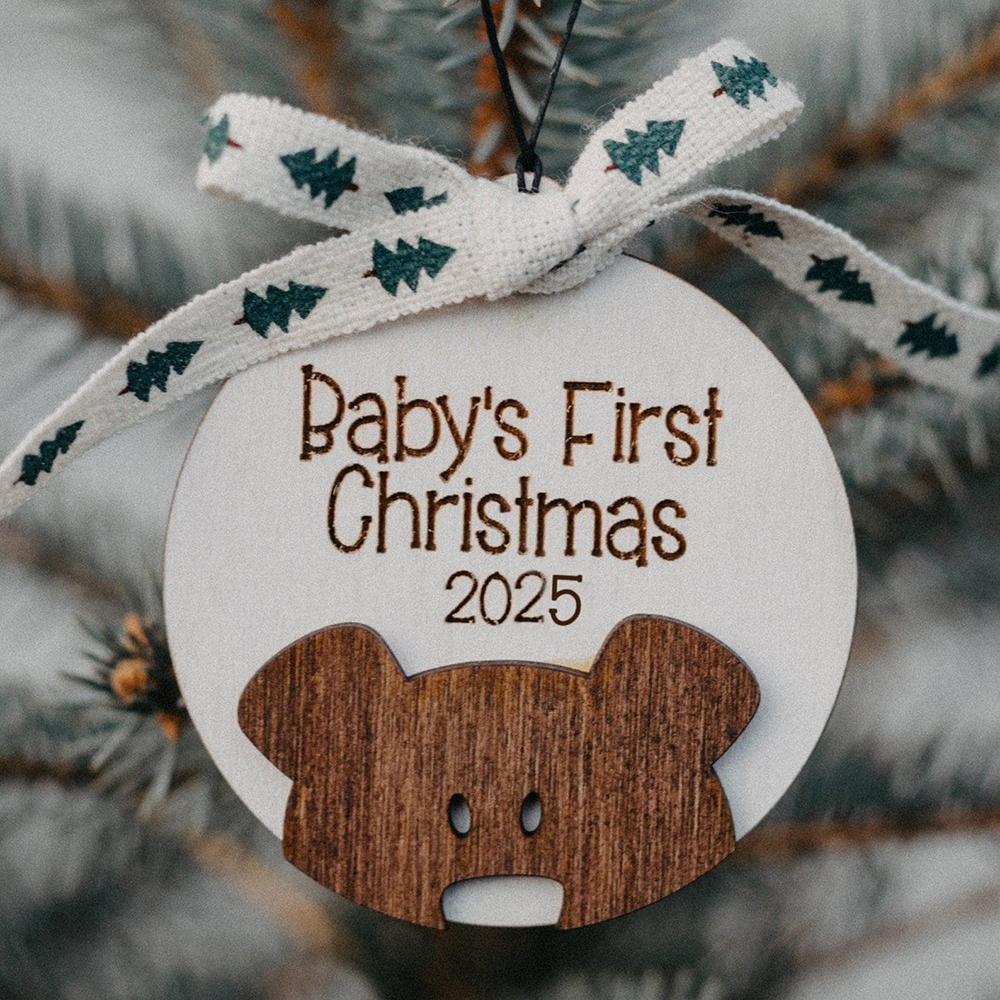 Personalized Wooden Baby's First Christmas Ornaments | MCGift187