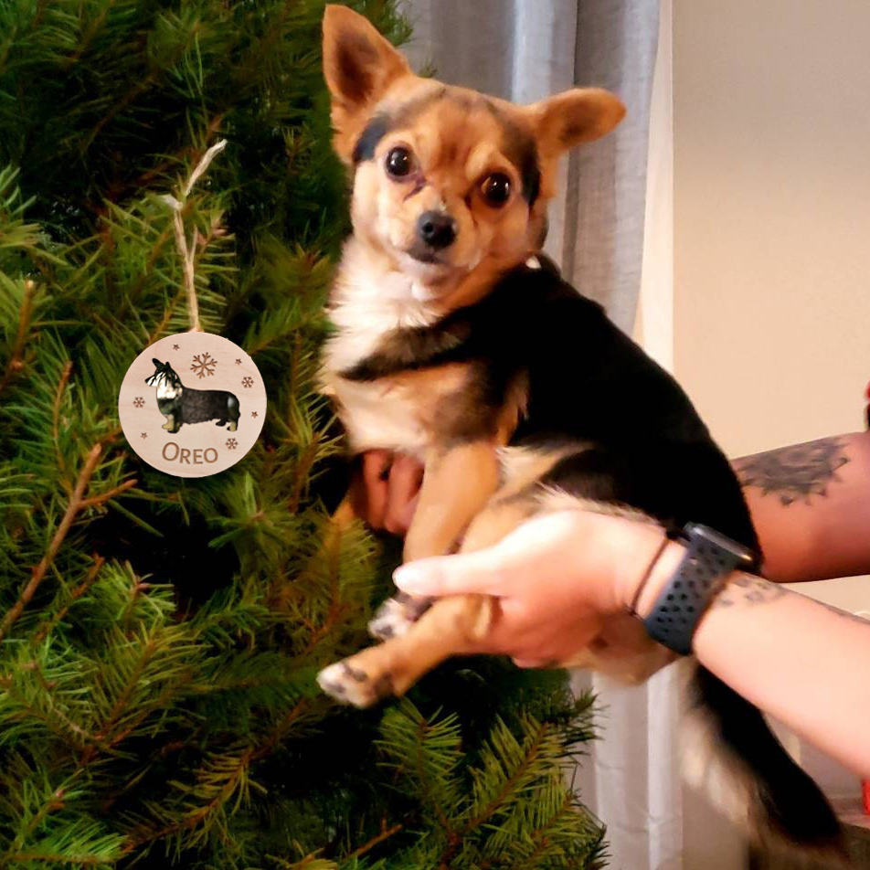 Personalized Pet Shape Wood Ornament | BKPet248