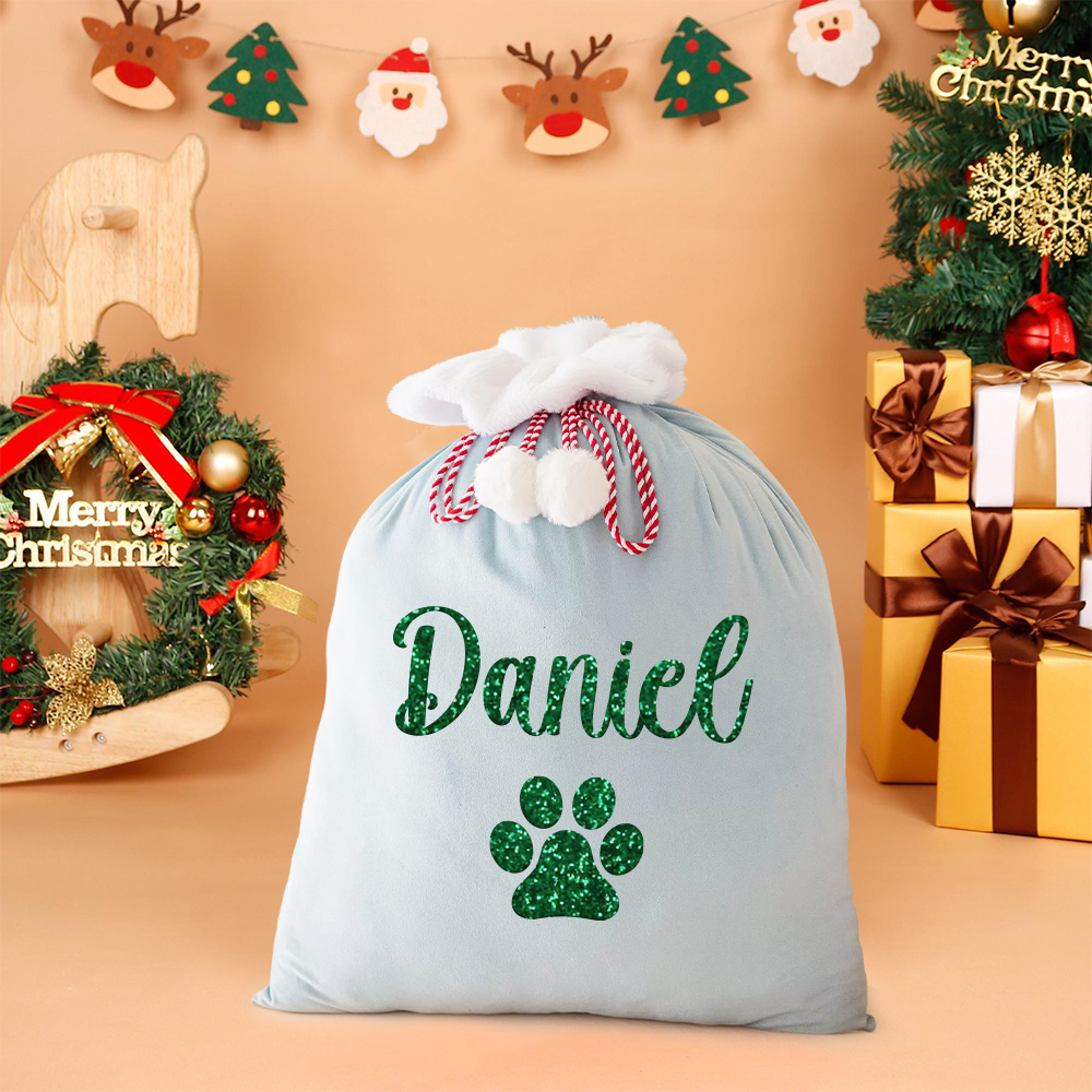 Personalized Large Christmas Velvet Santa Sack for Gifts | MCGift198