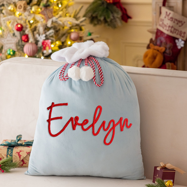 Personalized Large Christmas Velvet Santa Sack for Gifts | MCGift199