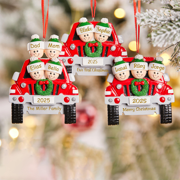 Personalised Car Family Christmas Ornament | MCGift206