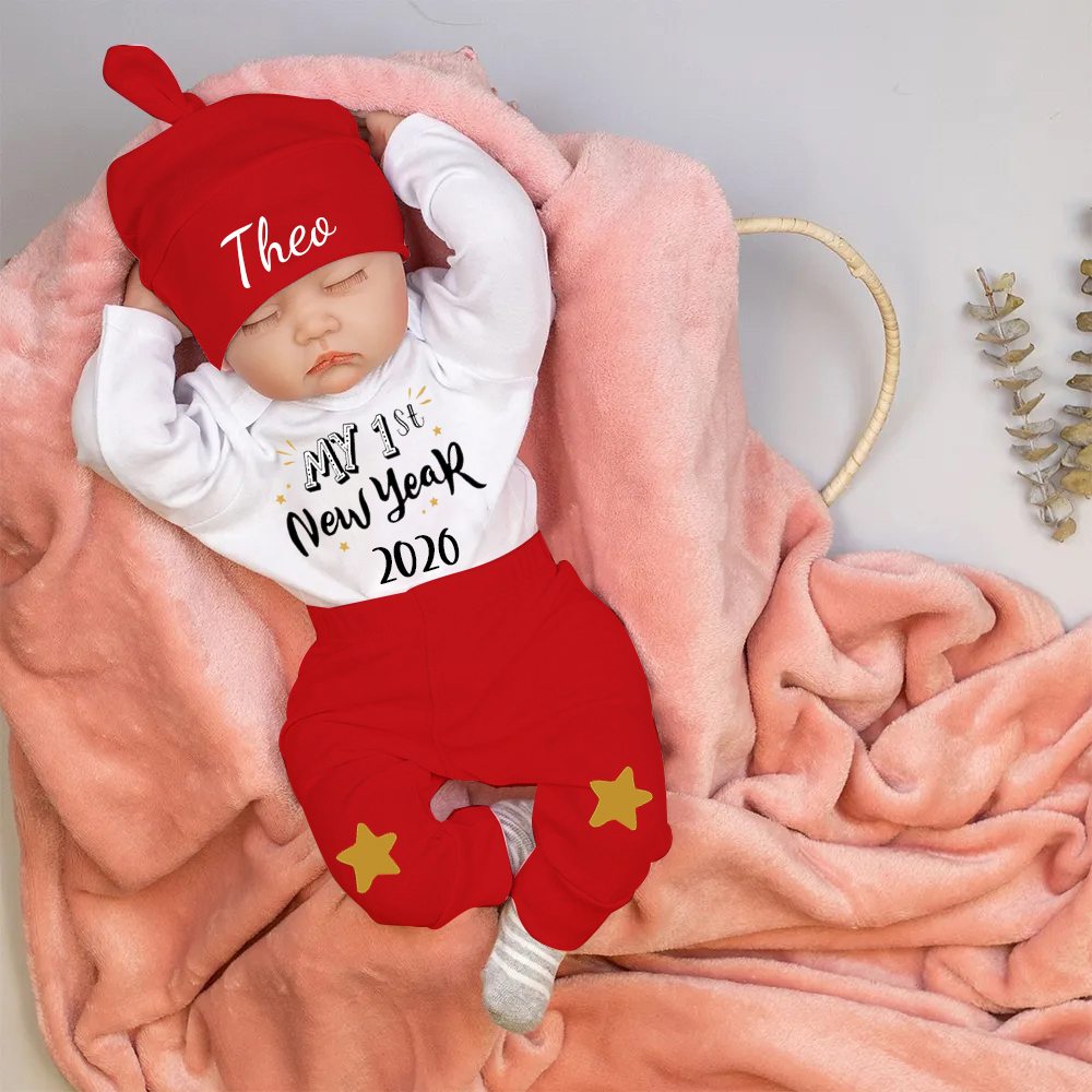 Personalized Baby 1st New Year's Outfit Set | CWBaby125