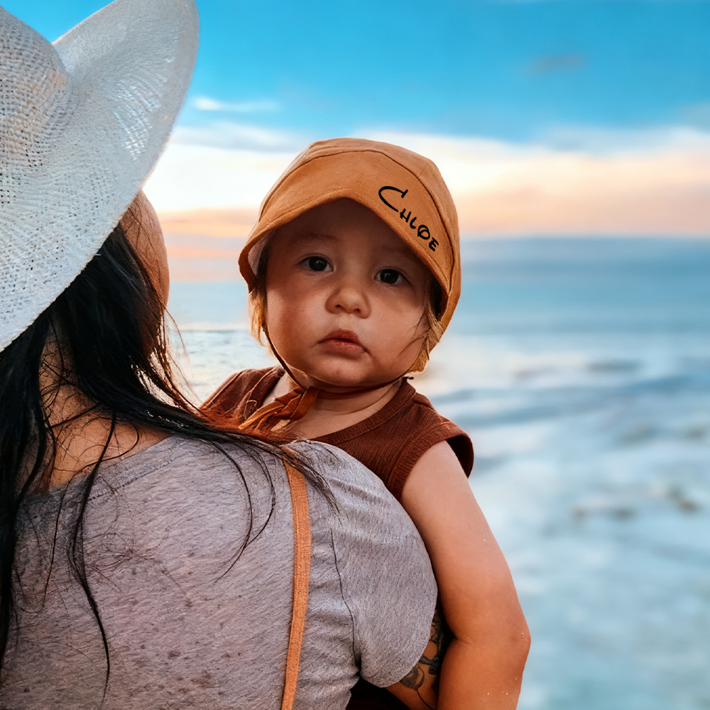 Personalized Organic Cotton Linen Sun Hat | HSKid75