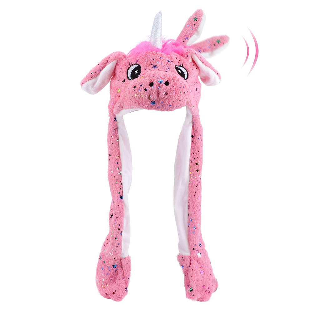 Personalized Embroidery Funny Ears Moving Plush Hat | HSKid79