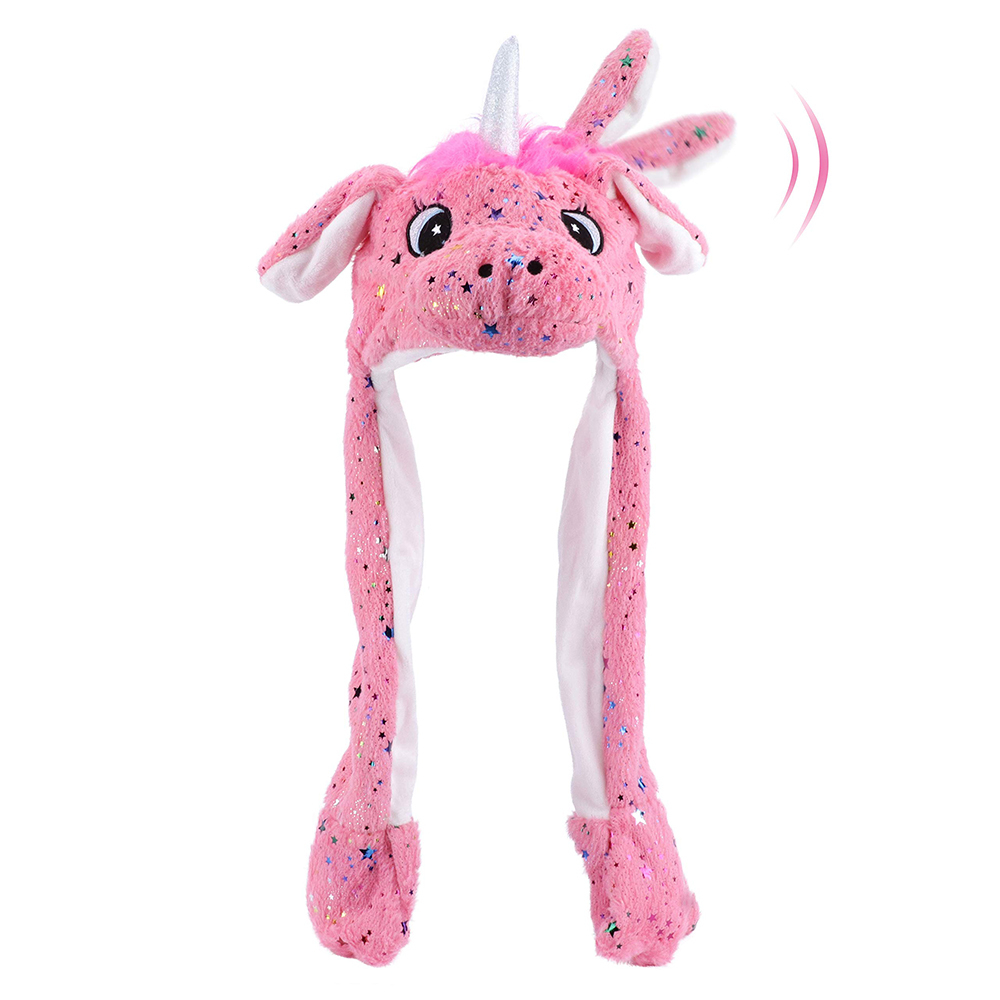 Personalized Embroidery Funny Ears Moving Plush Hat | HSKid79