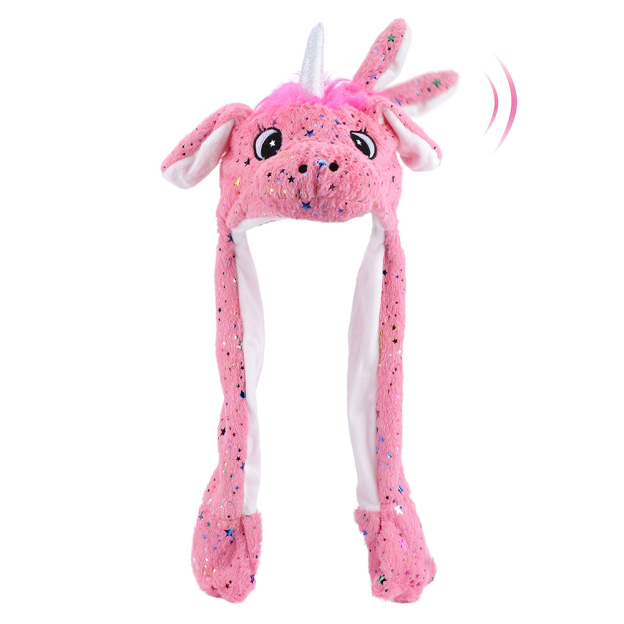 Personalized Embroidery Funny Ears Moving Plush Hat | HSKid79