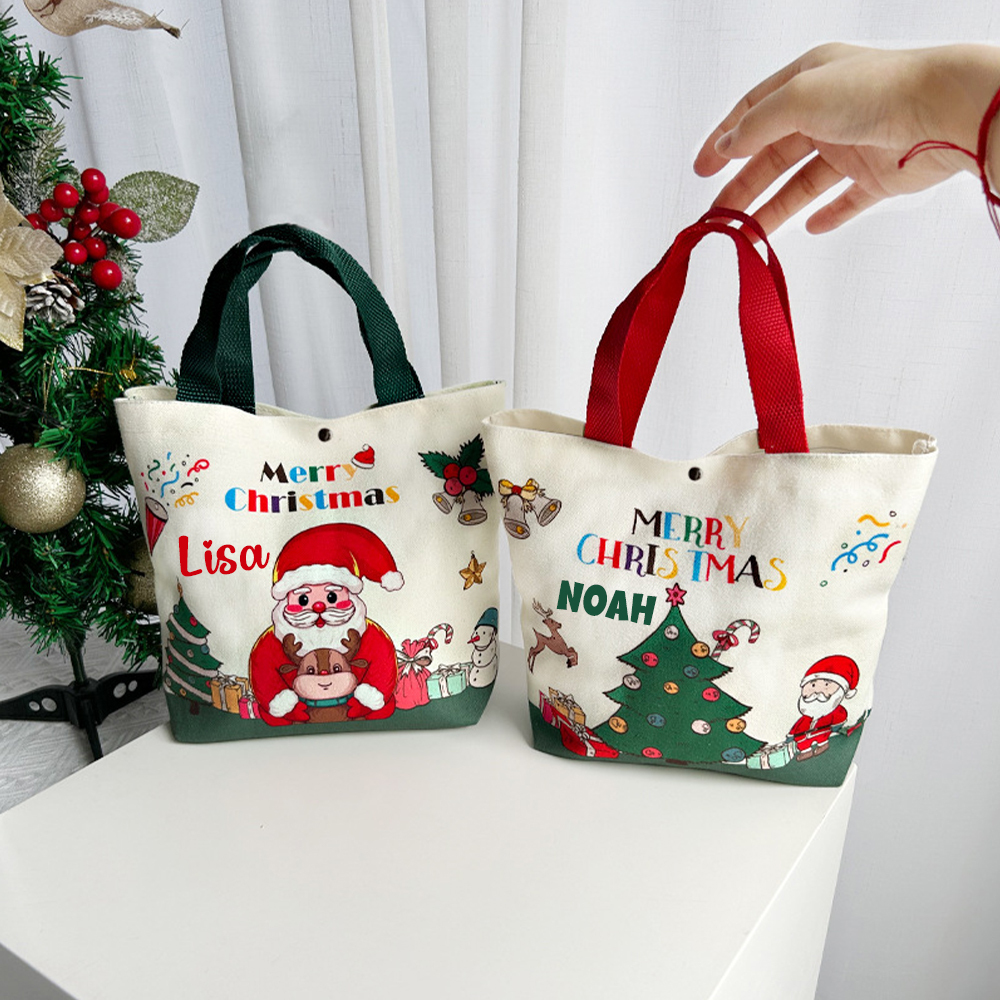 Personalized Recyclable Canvas Christmas Gift Bag | MCGift230