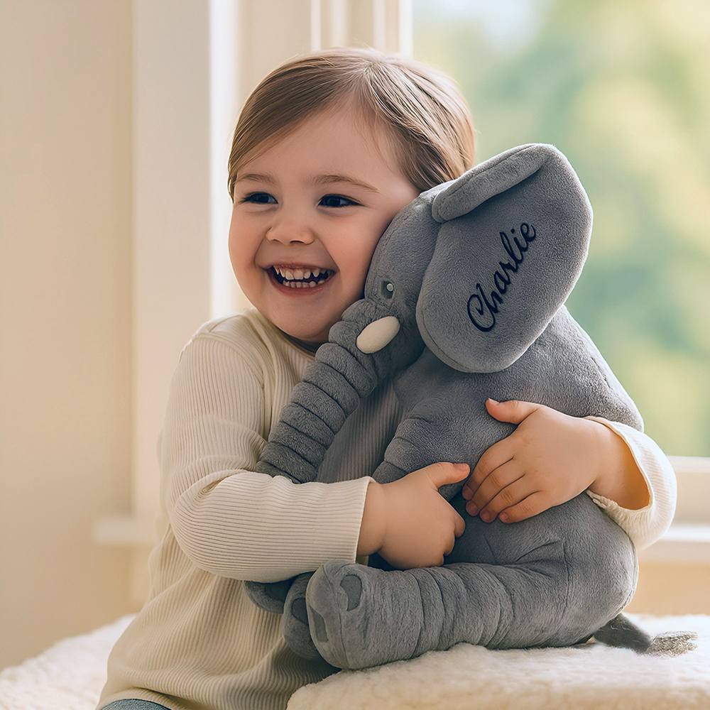 Personalized Cute Soft Stuffed Elephant Toy | CWToy165