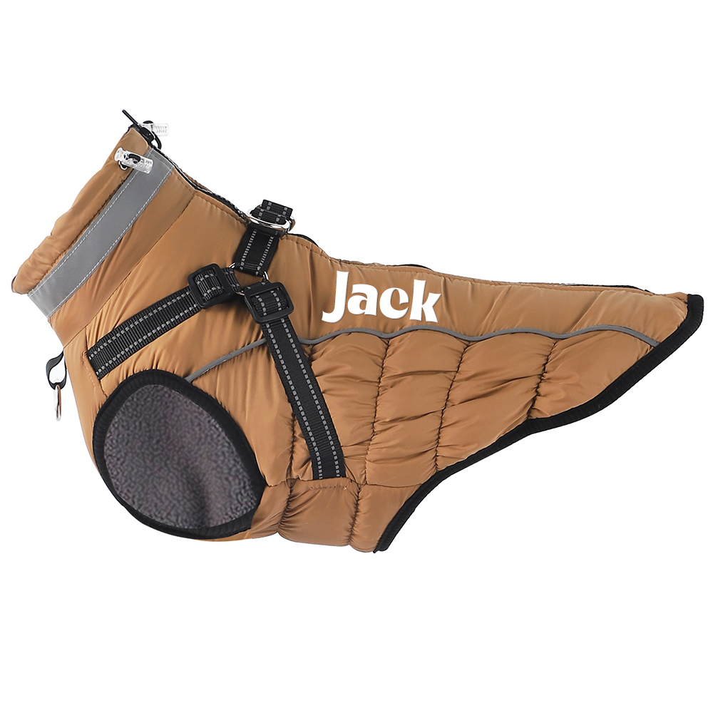 Personalized Pet Winter Warm Windproof Puffer Night-reflective suspender Jacket | BKPet266