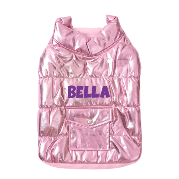 Personalized Pet Winter Warm Windproof Puffer Jacket | BKPet267