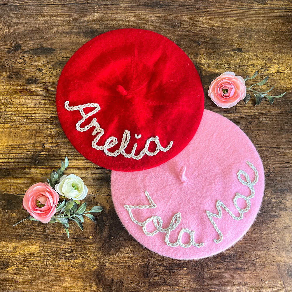 Personalized Hand Embroidery Beret For Kid & Adult | HSKid81
