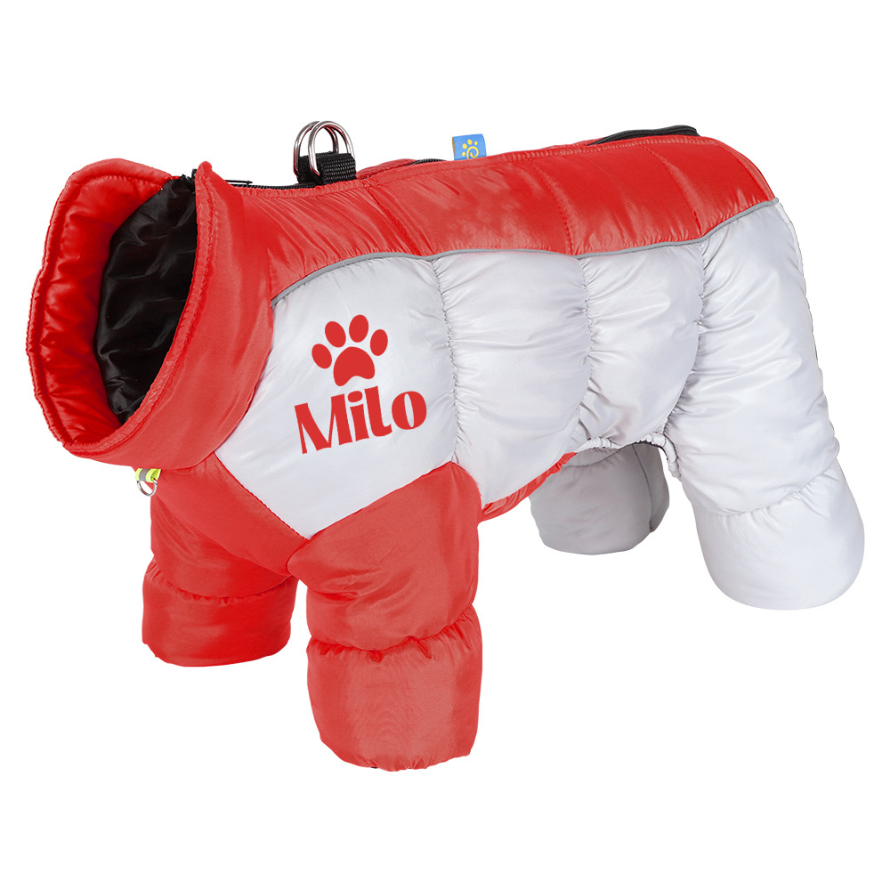 Personalized Pet Winter Warm Windproof Puffer Jacket | BKPet269