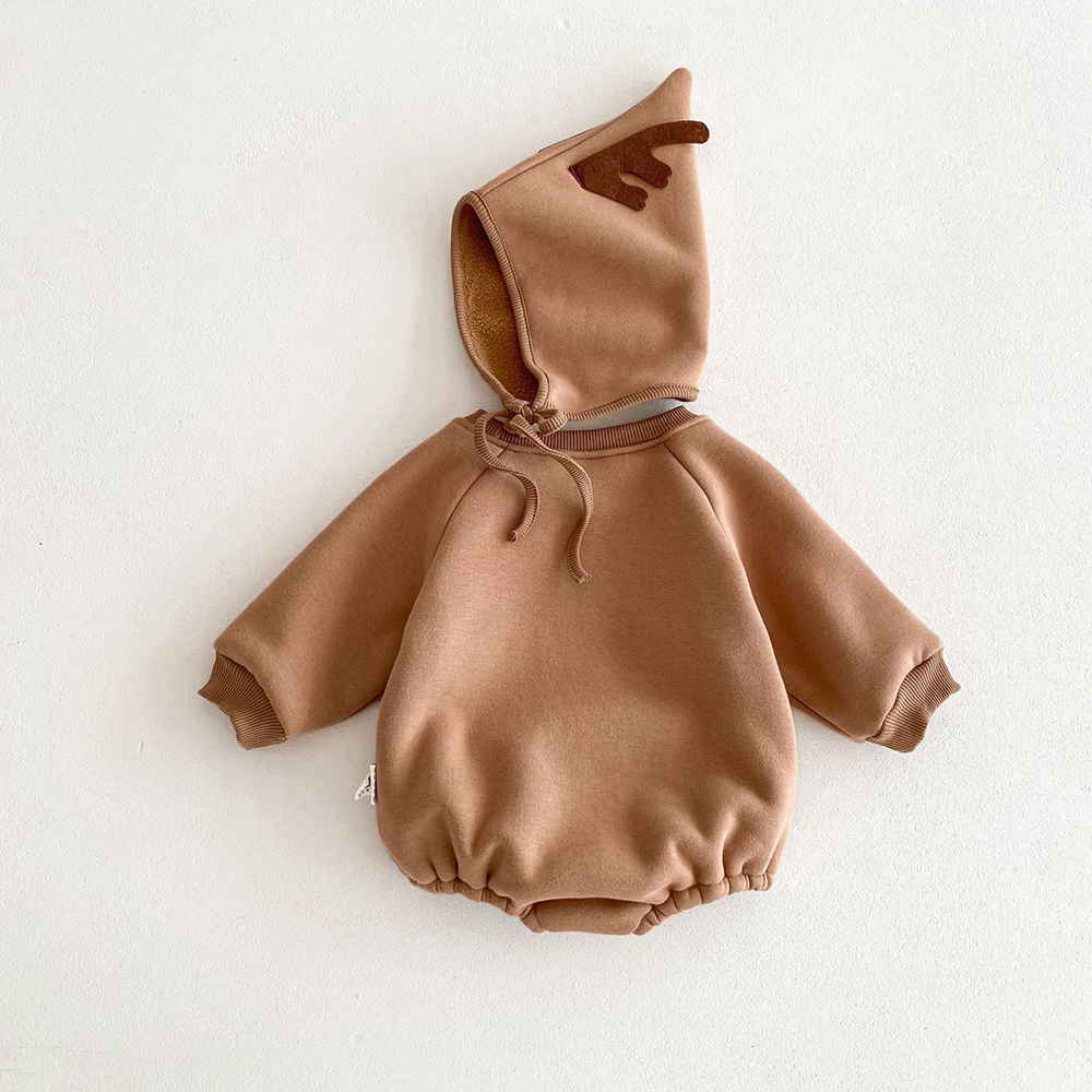 Personalized Baby Christmas Extram-warm Short Plush Outfit Set | MCGift363