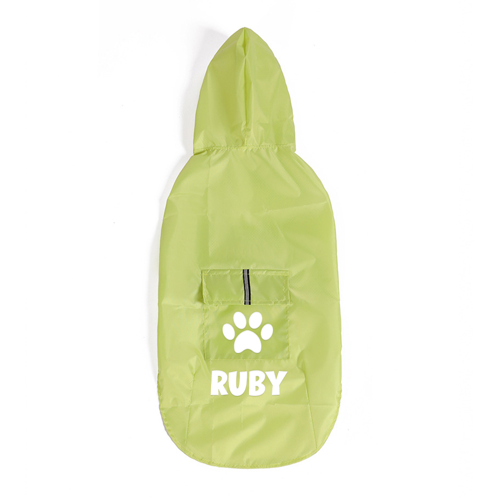 Personalized Pets Waterproof and Reflective Raincoat | BKPet270