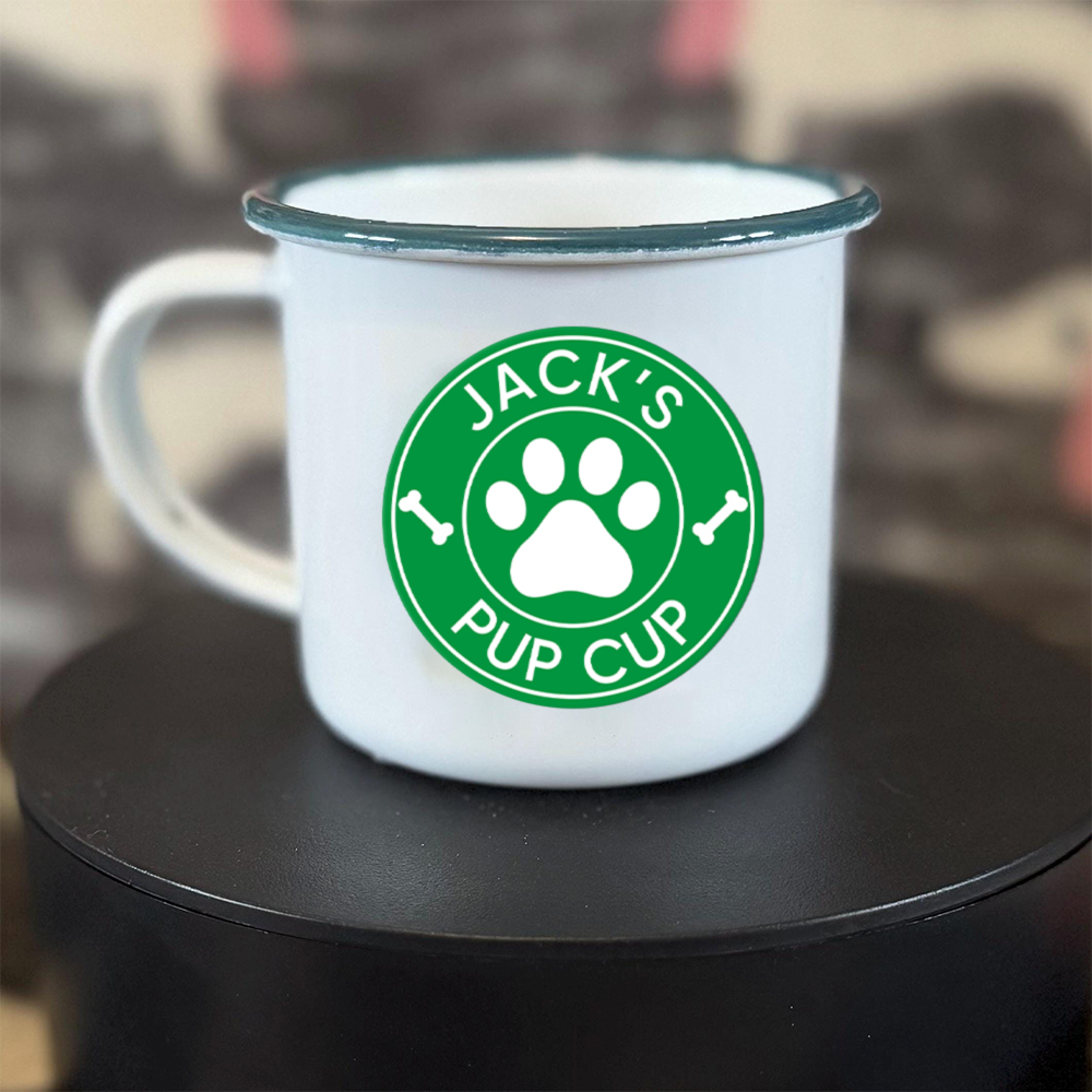 Personalised 12oz Pet Enamel Reusable Pup Cup Mug | BKPet280