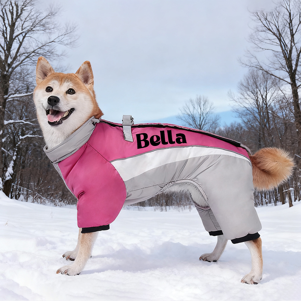 Personalized Pet Winter Warm Windproof Puffer Jacket | BKPet276
