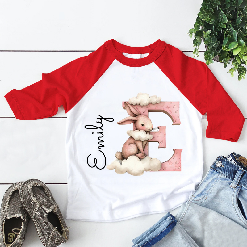 Personalized Kid Cozy Soft Pink Rabbit Sweatshirt | inSweatshirt54