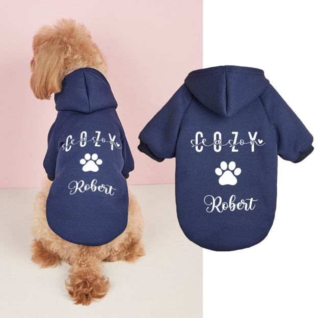 Personalized Cozy Season Warm Puppy Hoodie | BKPet282