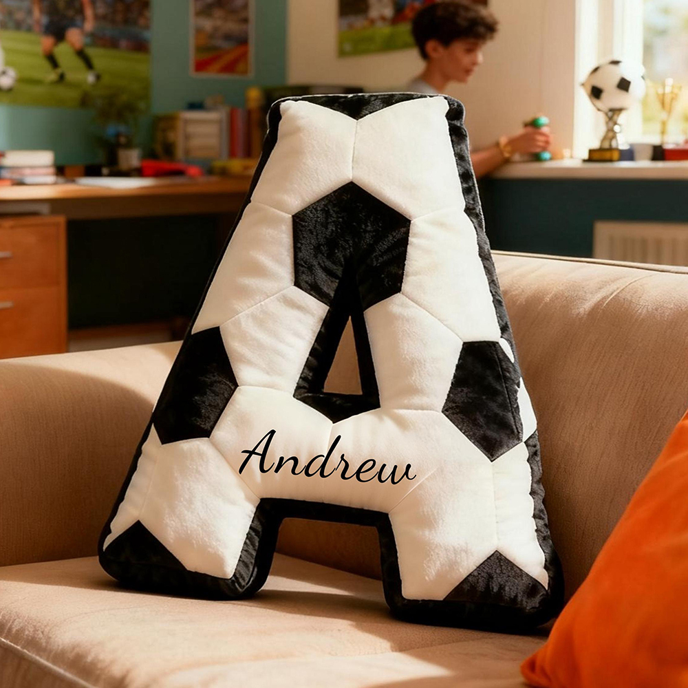 Personalized Soccer Letter Sport Pillow | CWGift07