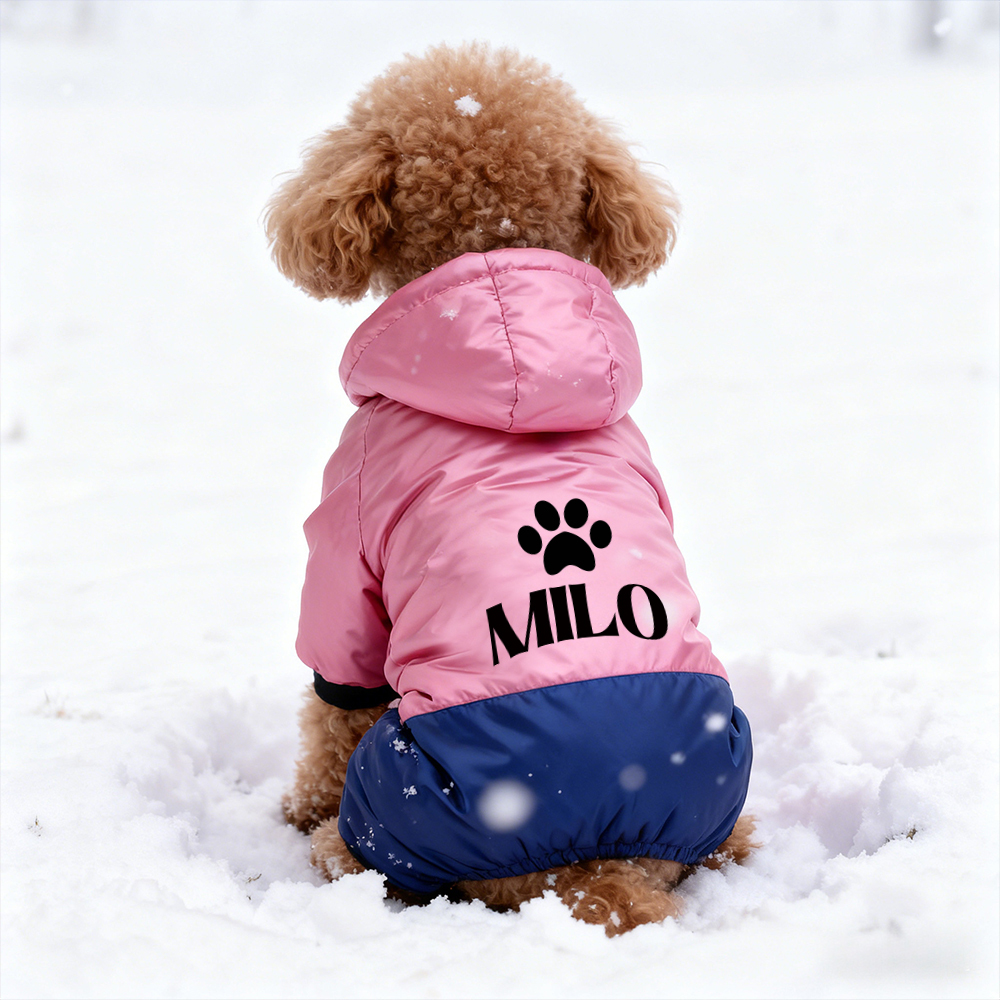 Personalized Pet Winter Warm Windproof Puffer Jacket | BKPet286