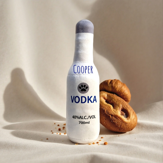 Personalized Pet Durable Wine Bottles Squeaky Toy | BKPet291