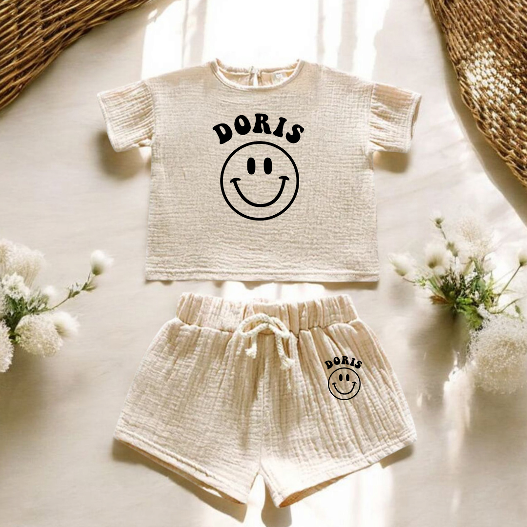Personalized Baby Cotton Cozy Soft Outfit Set | CWBaby382