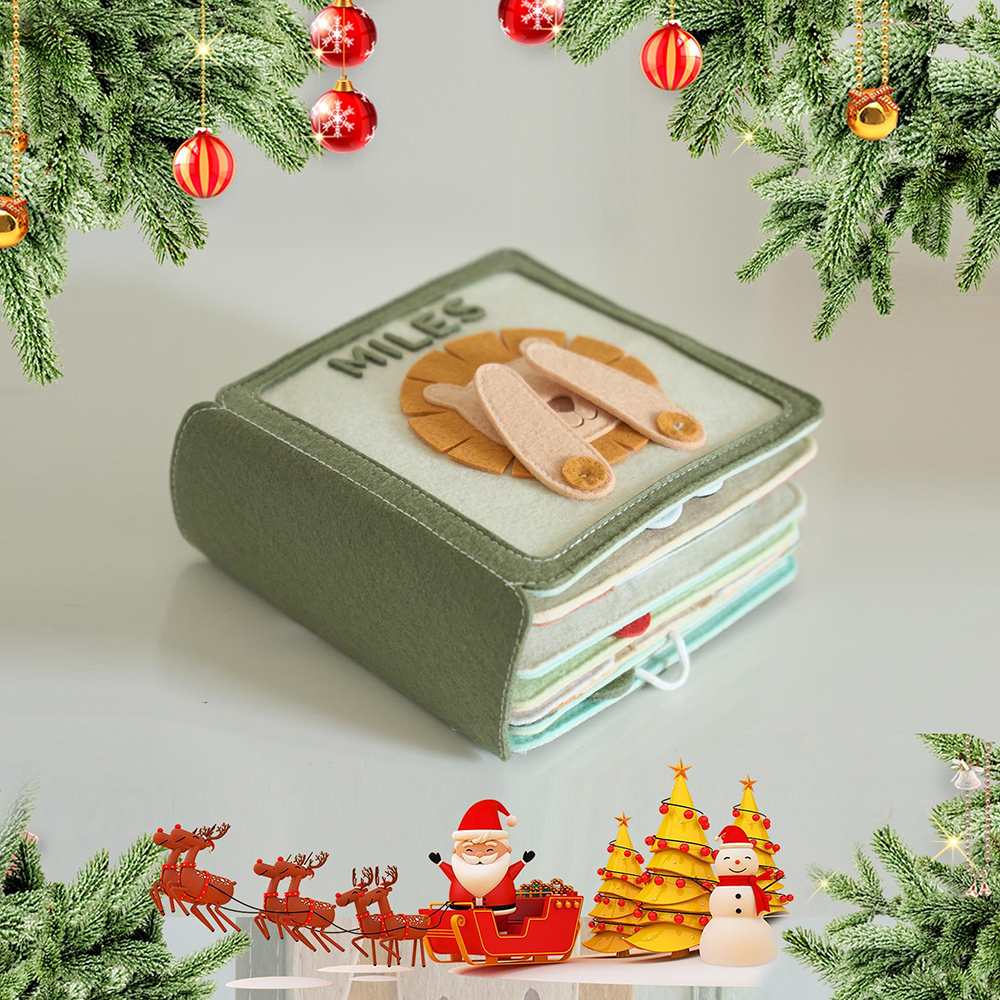 Personalized Baby Handmade Sensory Activities Felt Quiet Book | CWToy168