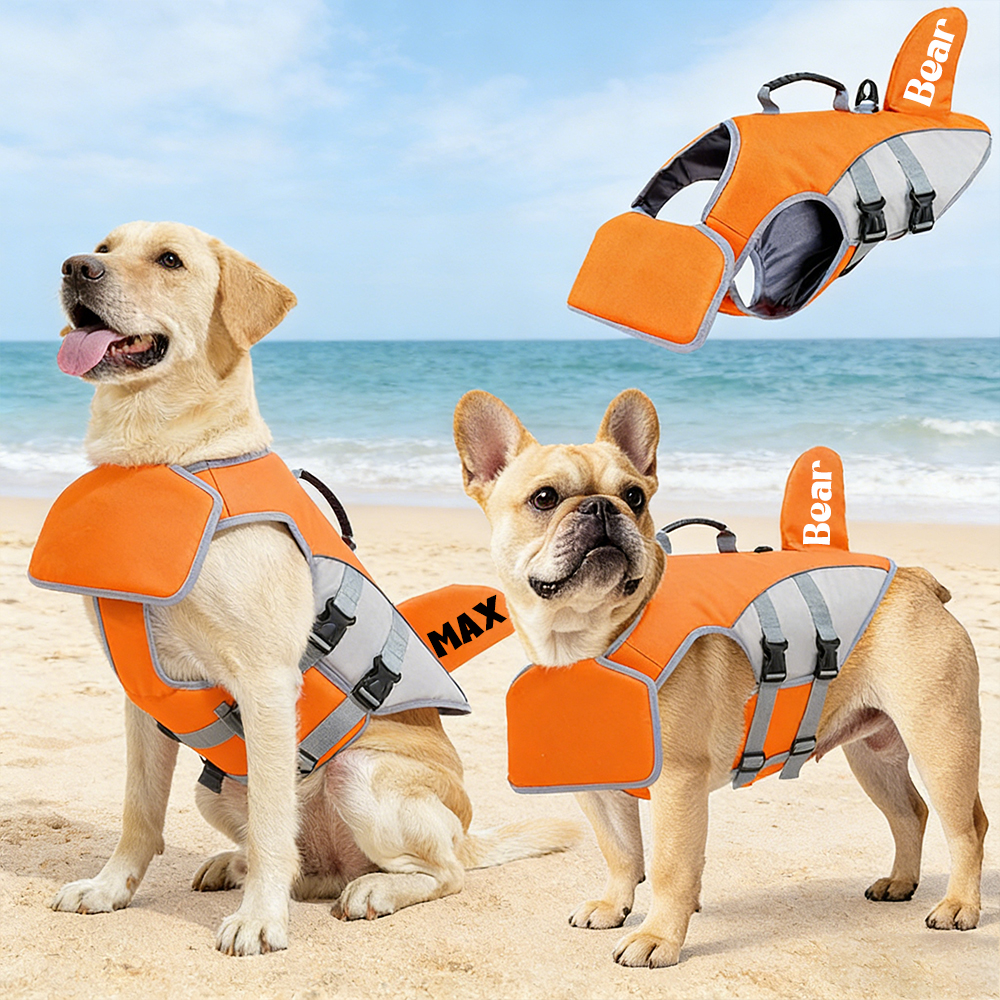 Personalized Pet Outdoor Swimming Life Shark Vest | BKPet311