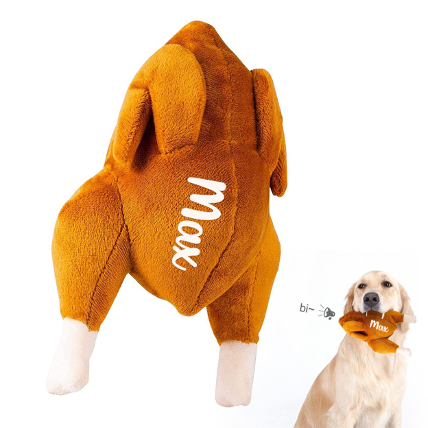 Personalized Funny Roast Chicken Pet Squeaky Toy | BKPet313