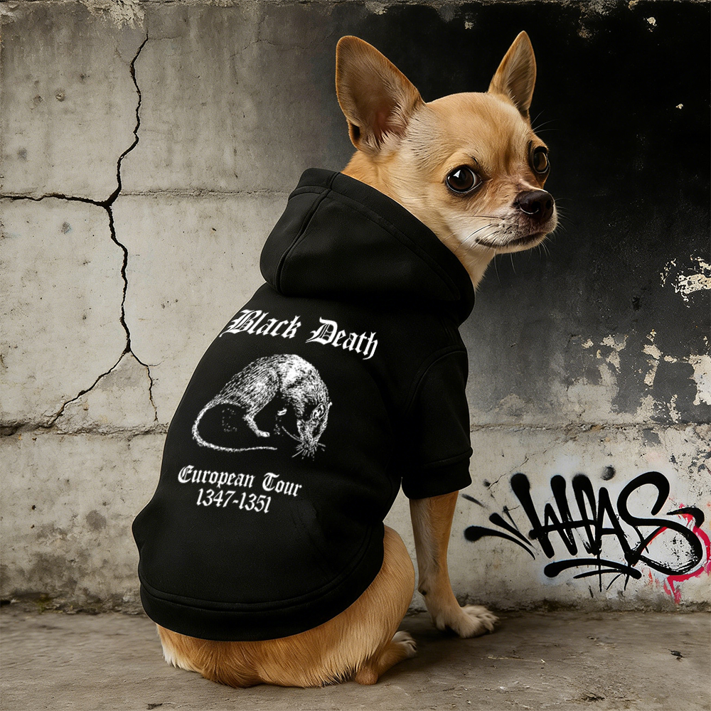 Black Death European Dour Puppy Hoodie | BKPet316