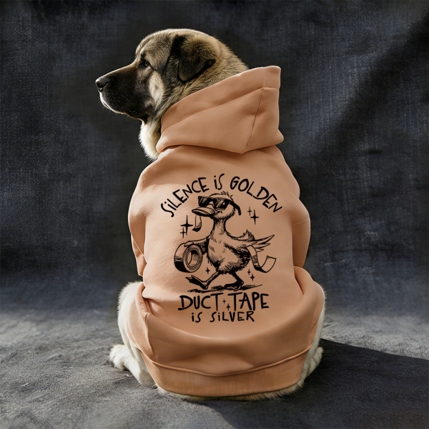 Silence Is Golden Sarcastic Puppy Hoodie | BKPet324
