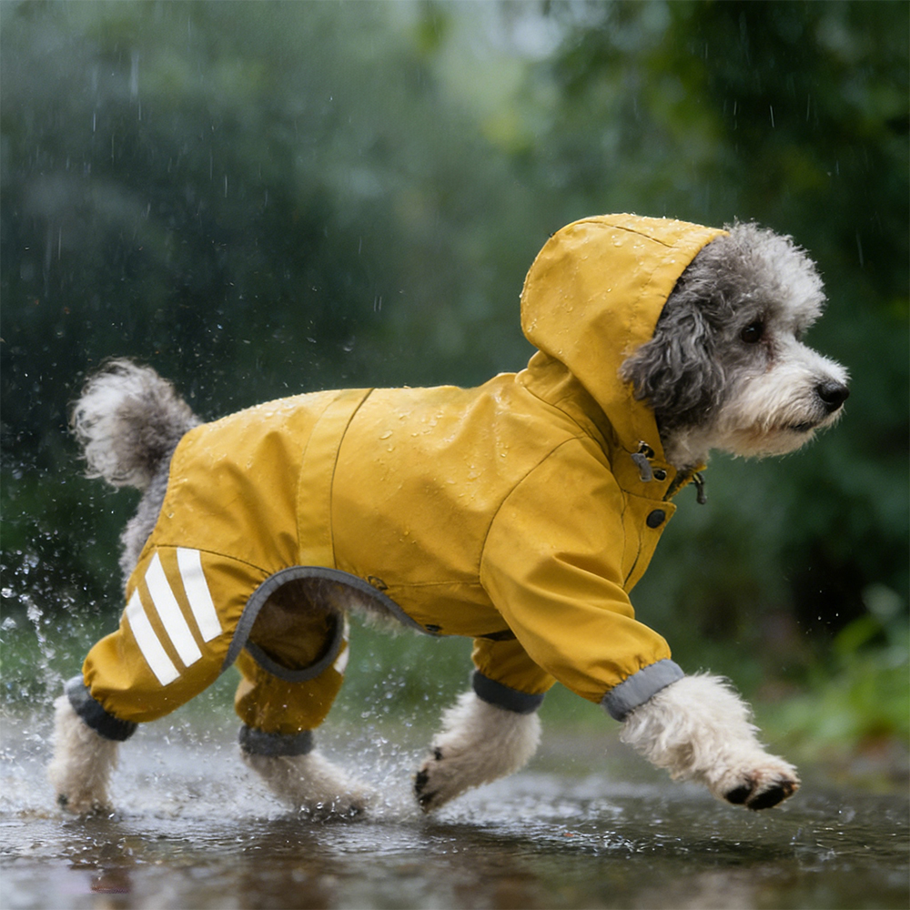 Personalized Pet Waterproop Raincoat with Hood | BKPet346