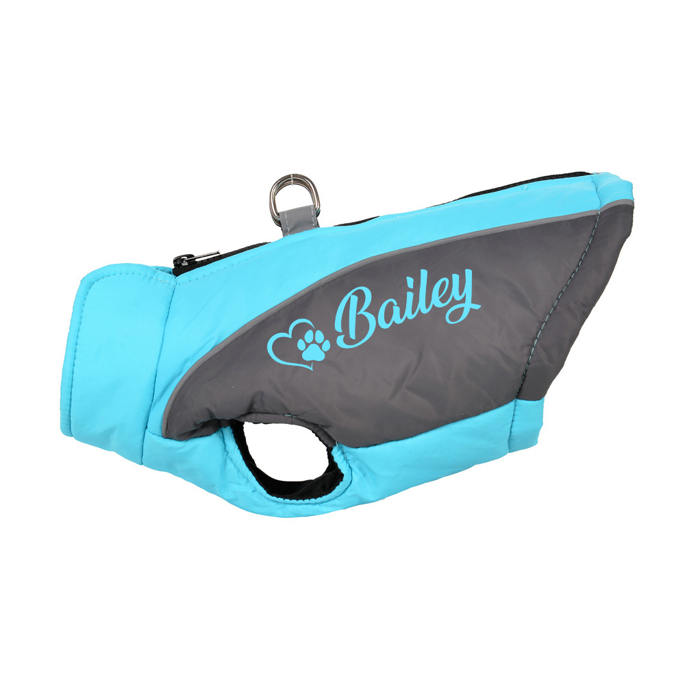 Personalized Pet Winter Warm Windproof Puffer Jacket | BKPet349