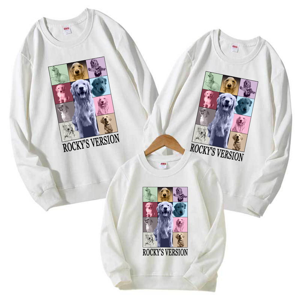 Personalized Pet Version Collage Crew Neck Sweatshirt | BKPet352