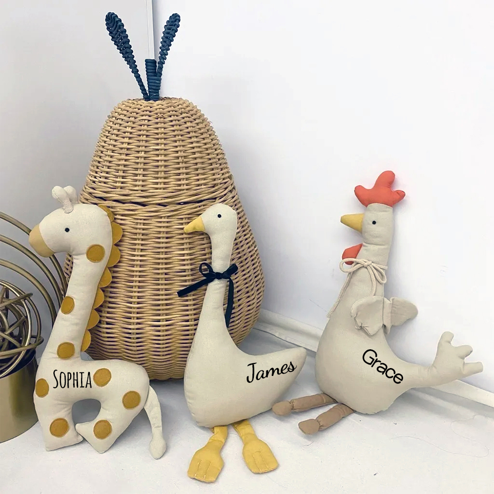 Personalized Nordic Cotton Soft Baby Safe Animal Toy | CWToy174