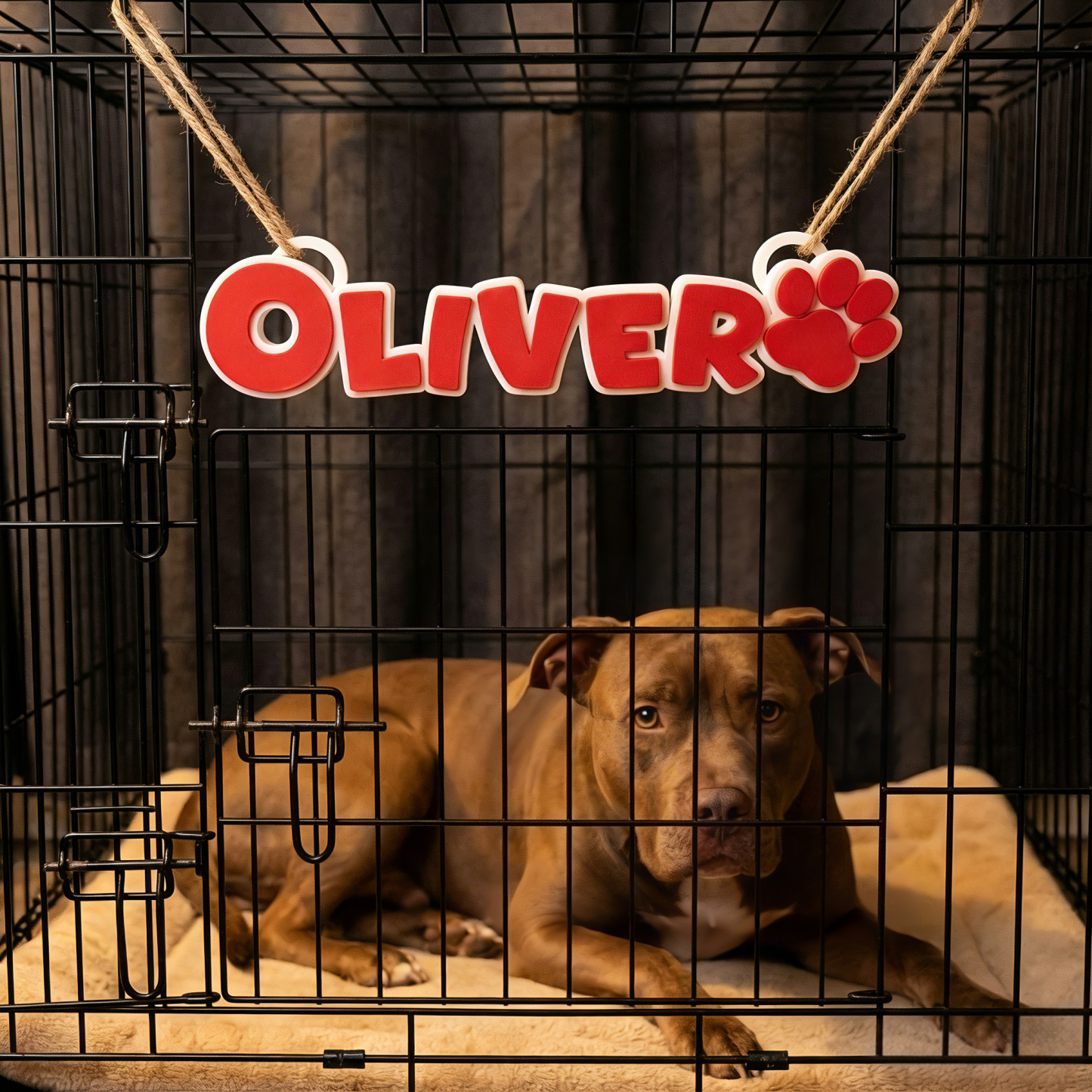 Personalized 3D Printed Dog Name Crate Sign | BKPet372