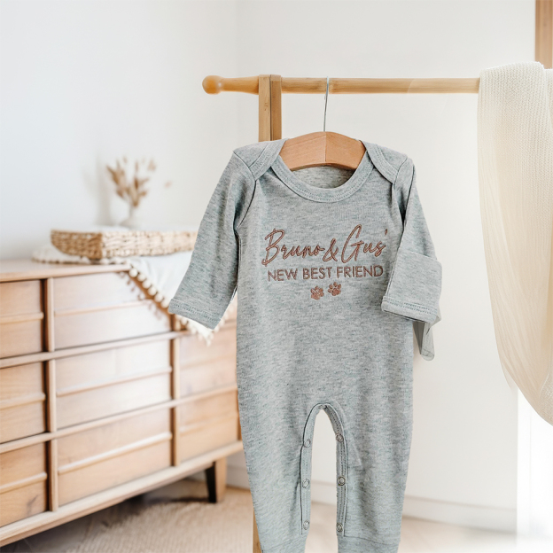 Personalized Embroidery Baby Coming Home Romper and Hat Set | CWBaby389