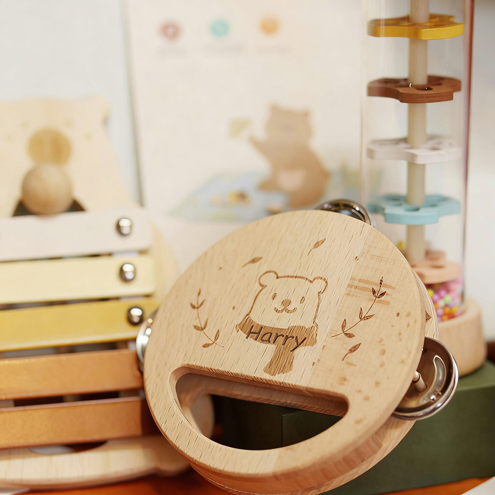 Personalized Wooden Baby Montessori Music Toy | CWToy175