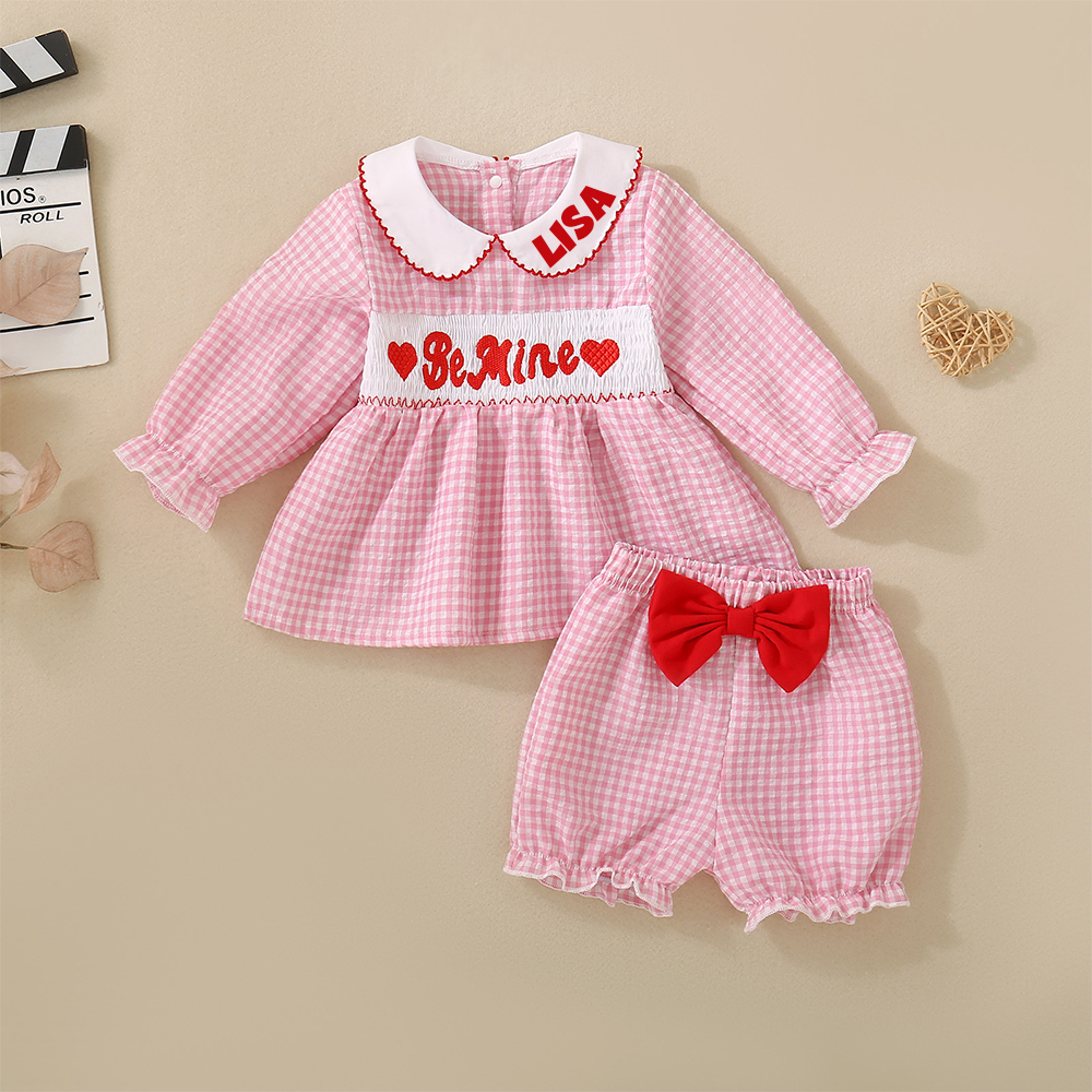 Personalized Baby Girl Valentine's Day Lovely Outfit Set | ValGift17