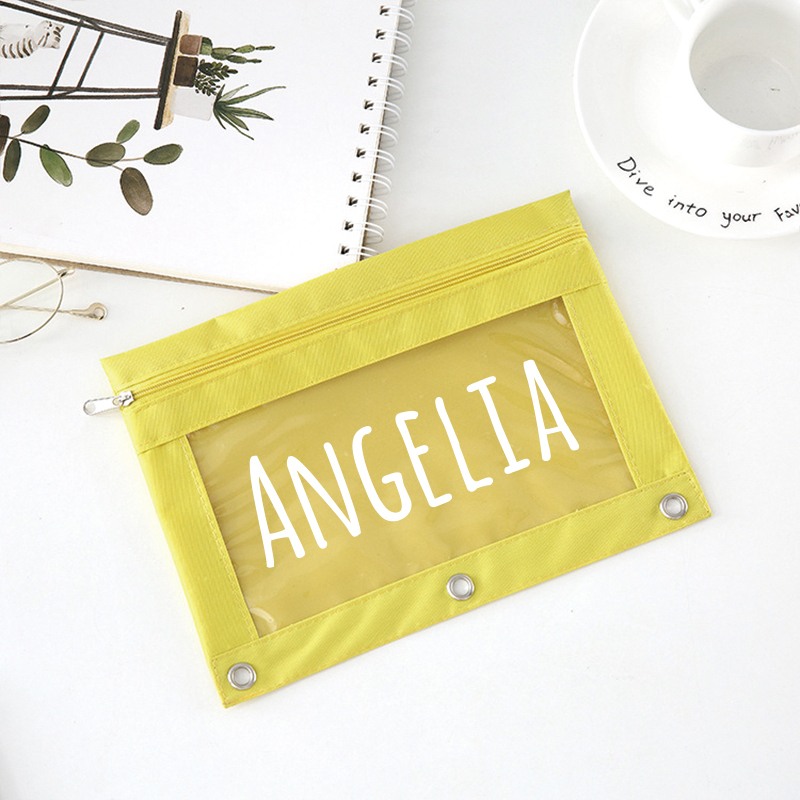 Personalized Canvas Zipper Kid Pencil Case