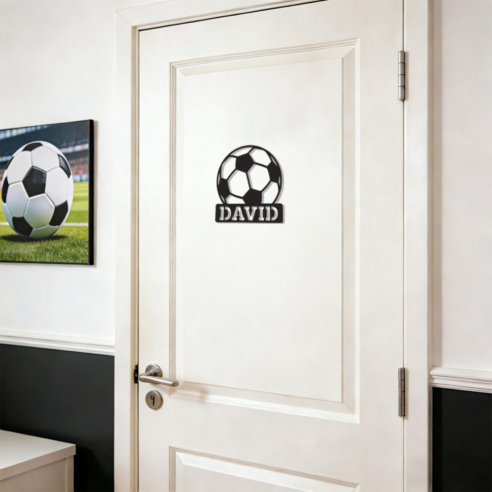 Personalized Kid's Bedroom Soccer Door Sign | CWBaby420