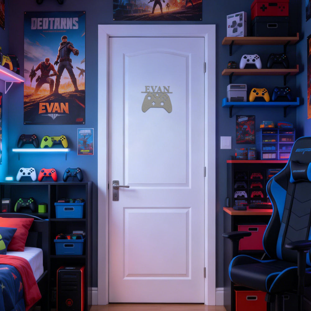 Personalized Kid's Bedroom Game Door Sign | CWBaby421