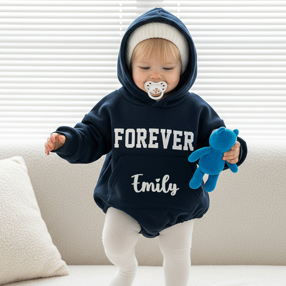 Personalized Baby Casual Sweatshirt Romper | CWBaby430