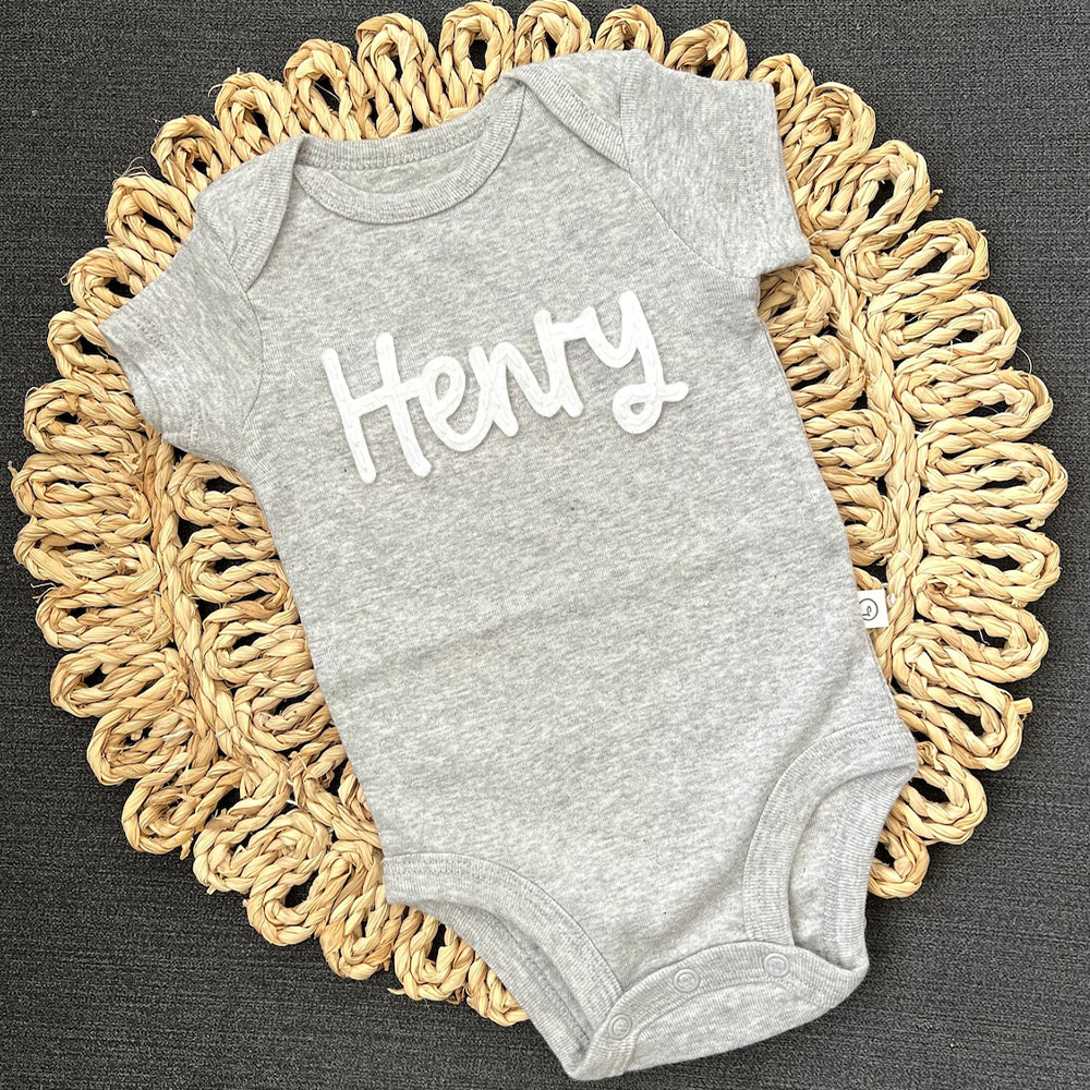 Personalized Hand-Embroidery Baby Cozy Soft Romper | inRomper27